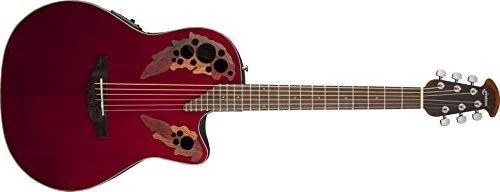 Ovation Celebrity Elite, Mid-Depth Cutaway, Ruby Red CE44-RR 1 Ovation Celebrity Elite, Mid-Depth Cutaway, Ruby Red CE44-RR