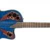 Ovation Celebrity Elite Plus Mid-Depth Cutaway Trans Blue Quilt Maple CE44P-8TQ