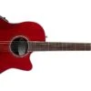 Ovation Celebrity Standard Super Shallow Acoustic-Electric Guitar, Ruby Red CS28-RR