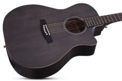 Schecter DELUXE ACOUSTIC SSTBLK Satin See Thru Black 3716-SHC 10 Schecter DELUXE ACOUSTIC SSTBLK Satin See Thru Black 3716-SHC -L.A MUSIC Instruments DELUXE 20ACOUSTIC 20SSTBLK 20BODYTILT 20HIGHRES