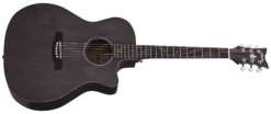 Schecter DELUXE ACOUSTIC SSTBLK Satin See Thru Black 3716-SHC