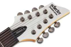 Schecter DEMON-8-VWHT Vintage White 8 String Guitar With Duncan Designed HB-105 3263-SHC -L.A MUSIC Instruments DEMON 8 WHT HEADSTOCK