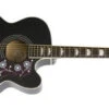 Epiphone EJ 200 Cutaway Electric Acoustic Guitar Ebony EJ200CEEBGH
