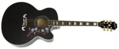 Epiphone EJ 200 Cutaway Electric Acoustic Guitar Ebony EJ200CEEBGH