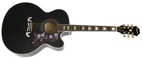 Epiphone EJ 200 Cutaway Electric Acoustic Guitar Ebony EJ200CEEBGH 1 Epiphone EJ 200 Cutaway Electric Acoustic Guitar Ebony EJ200CEEBGH