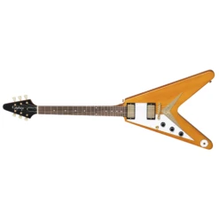 Epiphone Inspired By Gibson Custom Shop LEFT HANDED 1958 Korina Flying V IGCKFVWANAGHLH