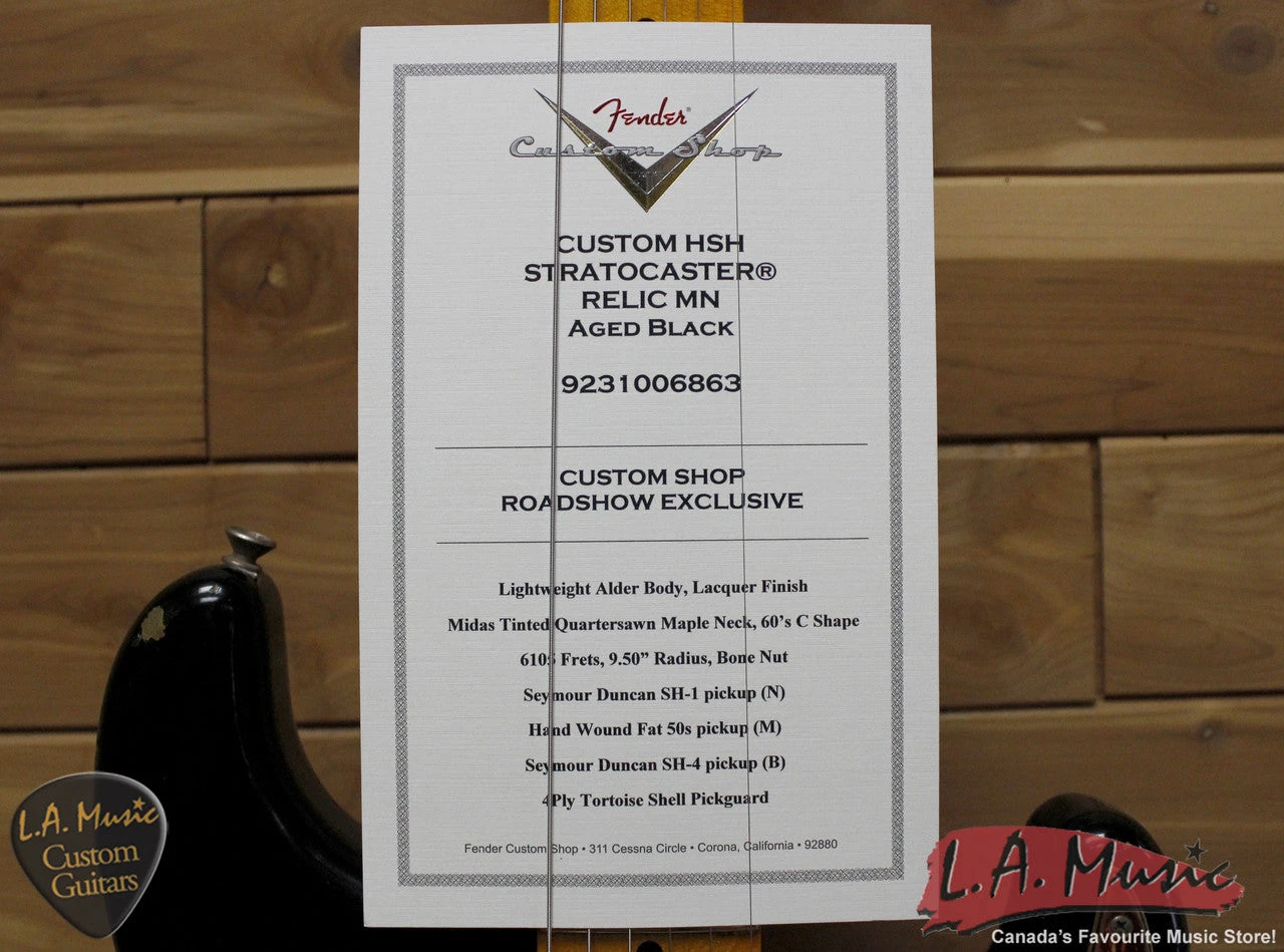 Fender Custom Shop Custom Strat RELIC HSH MN - AGED BLACK 9231006863 10 Fender Custom Shop Custom Strat RELIC HSH MN - AGED BLACK 9231006863 - Image 10