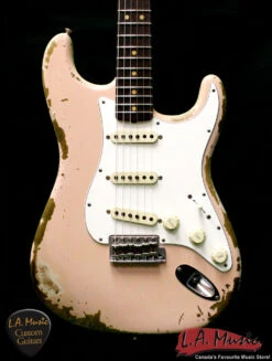 Fender Custom Shop L-Series 1964 Stratocaster Super Heavy Relic Shell Pink Rosewood 9231990856 - Serial Number - L11388