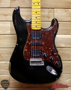 Fender Custom Shop Custom Strat RELIC HSH MN - AGED BLACK 9231006863