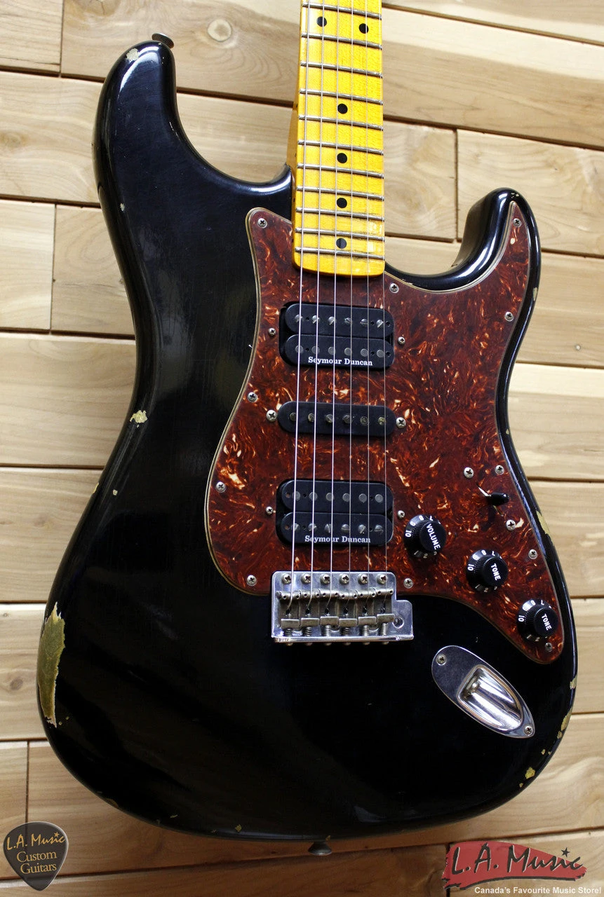 Fender Custom Shop Custom Strat RELIC HSH MN - AGED BLACK 9231006863 2 Fender Custom Shop Custom Strat RELIC HSH MN - AGED BLACK 9231006863 - Image 2