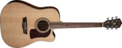 Washburn HD10SCE-O Heritage Natural Gloss Dreadnought Cutaway Elect. Solid Sitka Spruce Mahogany Okume