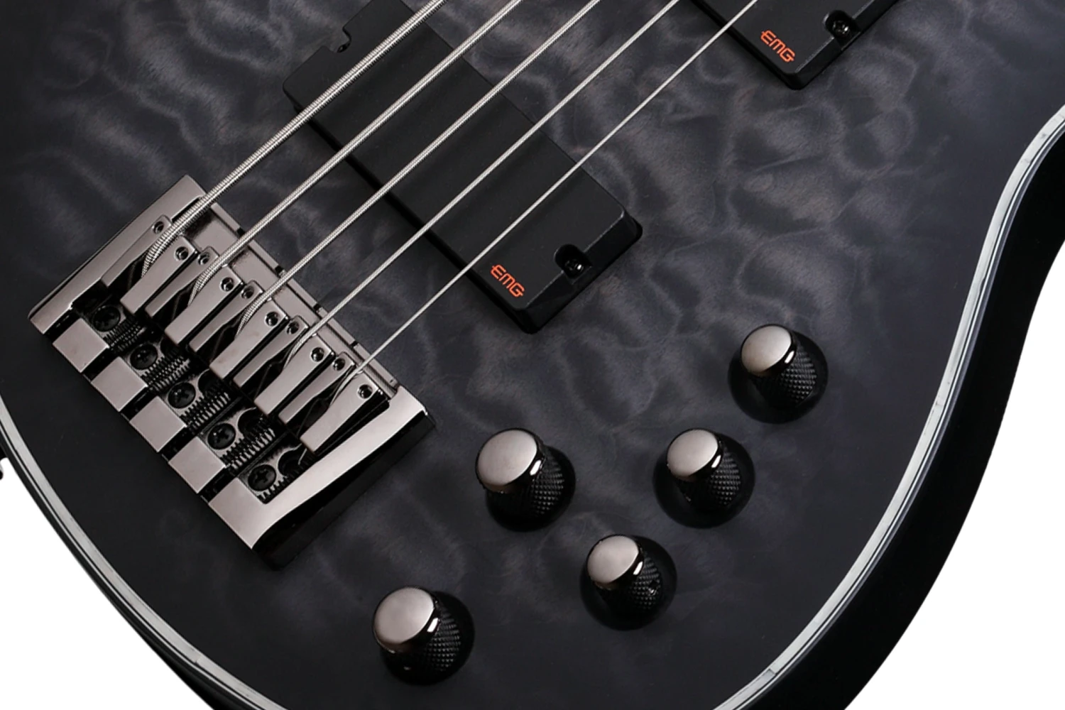 Schecter HR-EXTREME-5-STBLS See-Thru Black 5 String Bass With EMG 40TW Pickups 1918-SHC 2 Schecter HR-EXTREME-5-STBLS See-Thru Black 5 String Bass With EMG 40TW Pickups 1918-SHC - Image 2