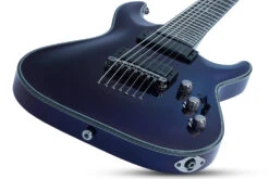 Schecter Hellraiser Hybrid 7 String HR-HYBRID-C-7-UV Ultra Violet 1956-SHC -L.A MUSIC Instruments HELLRAISER HYBRID C 7 UV LAYING FULL