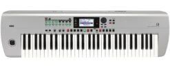 Korg 61-Key Interactive Workstation With Backing Tracks, 64 Note Poly And Sequencer, Silver I3MS