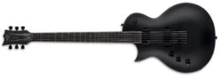 ESP LTD EC-1000 Baritone Left-Handed Electric Guitar, Charcoal Metallic Satin LEC1000BCHMSLH
