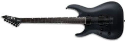 ESP LTD MH-1000 Baritone Left-Handed Electric Guitar, Black Satin LMH1000BBLKSLH