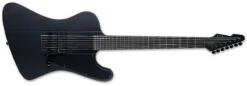 ESP LTD Phoenix-7 Baritone Black Metal 7 String Electric Guitar, Black Satin LPHOENIX7BBKMBLKS