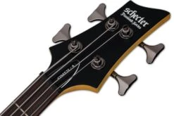 Schecter Omen Series OMEN-4-WSN Walnut Satin 4 String Bass With Schecter Diamond Bass 2091-SHC -L.A MUSIC Instruments OMEN 204 20WSN 20HEADSTOCK