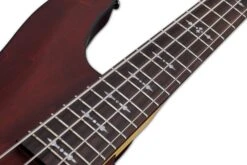 Schecter Omen Series OMEN-4-WSN Walnut Satin 4 String Bass With Schecter Diamond Bass 2091-SHC -L.A MUSIC Instruments OMEN 204 20WSN 20NECK 20INLAY