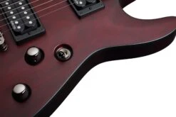 Schecter Omen Series OMEN-7-WSN Walnut Satin 7 String Guitar With Schecter Diamond Plus 2068-SHC -L.A MUSIC Instruments OMEN 207 20WSN 20BINDING