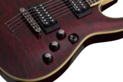 Schecter Omen Series OMEN-EXT-7-BCH Black Cherry Guitar With Schecter Diamond Plus 2008-SHC -L.A MUSIC Instruments OMEN 20EXTREME 207 20BCH 202012 20KNOBS