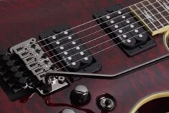 Schecter OMEN-EXT-6-FR-LH-BCH Black Cherry Guitar With FR And Schecter Diamond Plus 2010-SHC -L.A MUSIC Instruments OMEN 20EXTREME 20FR 20BCH 202012 20FLOYD 20CLOSE3