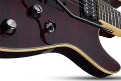 Schecter OMEN-EXT-6-FR-LH-BCH Black Cherry Guitar With FR And Schecter Diamond Plus 2010-SHC -L.A MUSIC Instruments OMEN 20EXTREME 20FR 20BCH 20BINDING4