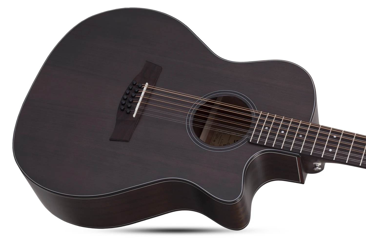 Schecter ORLEANS-STUDIO-12AC-SSTBLK Orleans Studio Acoustic Electric 12 String Satin See Through Black 3714-SHC 3 Schecter ORLEANS-STUDIO-12AC-SSTBLK Orleans Studio Acoustic Electric 12 String Satin See Through Black 3714-SHC - Image 3