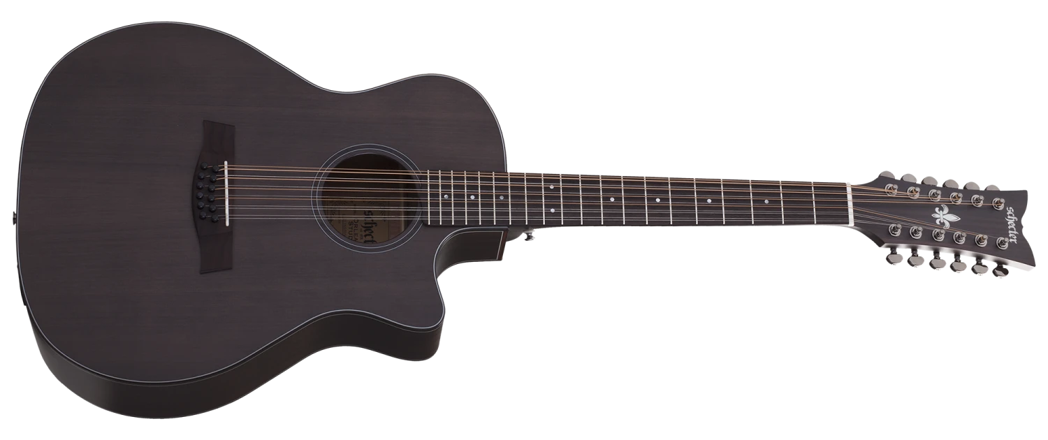Schecter ORLEANS-STUDIO-12AC-SSTBLK Orleans Studio Acoustic Electric 12 String Satin See Through Black 3714-SHC 1 Schecter ORLEANS-STUDIO-12AC-SSTBLK Orleans Studio Acoustic Electric 12 String Satin See Through Black 3714-SHC