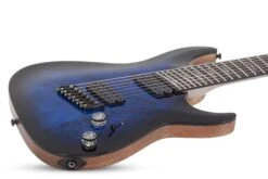 Schecter Omen Elite-7 Multiscale 7 String See-Thru Blue Burst 2464-SHC -L.A MUSIC Instruments OmenElite 7MS.See ThruBlueBurst.02