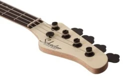Schecter P-4 4 STRING BASS Ivory 2920-SHC -L.A MUSIC Instruments P 4 IVY 2920 HEADSTOCK