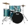 Pearl Roadshow Complete 5-Piece Drum Set With 22" Bass Drum, Hardware & Cymbals - Aqua Blue Glitter RS525SCC703