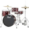 Pearl RS584CC91 1812,1007,1410,13X5 4PC SET With STANDS AND CYMBALS RED WINE