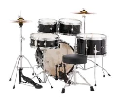 Pearl Junior 5-Piece Drum Set W/ 16" Bass Drum, Hardware And Cymbals - Jet Black RSJ465CC31 -L.A MUSIC Instruments RSJ465CC33 hqw back
