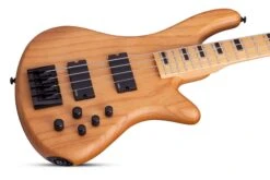 Schecter STILETTO-SESSION-4-ANS Natural Satin 4 String Bass With EMG 35DC35J Pickups 2850-SHC -L.A MUSIC Instruments SESSIONSTILETTO 4ANSBODYTILT