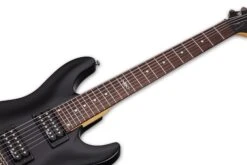 Schecter SGR 7 String Electric Guitar Midnight Satin Black 3822-SHC -L.A MUSIC Instruments SGR C 7 SBK NECK
