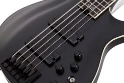 Schecter 5 String Bass SLS Evil Twin-5 Satin Black 1395-SHC -L.A MUSIC Instruments SLS ELITE 5 EVIL TWIN PICKUPS FAR6
