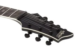 Schecter C-7 SLS 7 Evil Twin Satin Black 7 String 1349-SHC -L.A MUSIC Instruments SLS ELITE C 7 EVIL TWIN HEADSTOCK HIGHRES