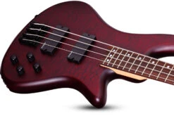 Schecter STILETTO-CST-4-VRS Vampire Red 4 String Bass With EMG HZ Pickups 2537-SHC -L.A MUSIC Instruments STILETTO 20CUSTOM 204 20VRS 20DOWNSHOT