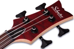 Schecter STILETTO-CST-4-VRS Vampire Red 4 String Bass With EMG HZ Pickups 2537-SHC -L.A MUSIC Instruments STILETTO 20CUSTOM 204 20VRS 20HEADSTOCK