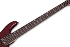 Schecter STILETTO-CST-5-VRS Vampire Red 5 String Bass With EMG HZ Pickups 2538-SHC -L.A MUSIC Instruments STILETTO 20CUSTOM 205 20VRS 20NECK 20FULL