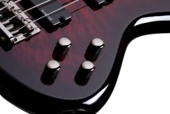 Schecter STILETTO-EXT-4-LH-BCH Black Cherry 4 String Bass With Schecter Diamond Bass 2507-SHC -L.A MUSIC Instruments STILETTO 20EXTREME 204 20BCH 20KNOBS9