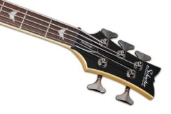 Schecter STILETTO-EXT-5-STBLK See Thru Black 5 String Bass With Schecter Diamond Bass 2504-SHC -L.A MUSIC Instruments STILETTO 20EXTREME 205 20STBLK 20HEADSTOCK