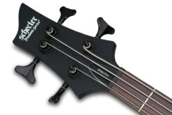 Schecter STILETTO-STEALTH-4-LH-SBK Satin Black 4 String Bass W Diamond P And SuperRock MM 2526-SHC -L.A MUSIC Instruments STILETTO 20STEALTH 204 20SBK 20LH 20HEADSTOCK