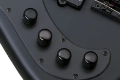 Schecter STILETTO-STEALTH-4-LH-SBK Satin Black 4 String Bass W Diamond P And SuperRock MM 2526-SHC -L.A MUSIC Instruments STILETTO 20STEALTH 204 20SBK 20LH 20KNOBS