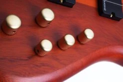 Schecter STILETTO-STU-4-HSN Honey Satin 4 String Bass With EMG HZ Pickups 2710-SHC -L.A MUSIC Instruments STILETTO 20STUDIO 204 20HSN 20KNOBS