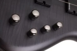 Schecter STILETTO-STU-4-STBLS See Thru Black 4 String Bass With EMG HZ Pickups 2711-SHC -L.A MUSIC Instruments STILETTO 20STUDIO 204 20STBLK 20KNOBS