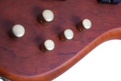 Schecter STILETTO-STU-5-LH-HSN Honey Satin 5 String Bass With EMG HZ Pickups 2780-SHC -L.A MUSIC Instruments STILETTO 20STUDIO 205 20HSN 20KNOBS1