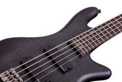 Schecter STILETTO-STU-5-STBLS See Thru Black 5 String Bass With EMG HZ Pickups 2721-SHC -L.A MUSIC Instruments STILETTO 20STUDIO 205 20STBLS 20PICKUP 20NECK