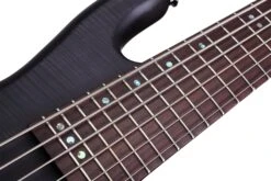 Schecter STILETTO-STU-6-STBLS See Thru Black 6 String Bass With EMG HZ Pickups SCH-2731 -L.A MUSIC Instruments STILETTO 20STUDIO 206 20STBLS 20INLAY